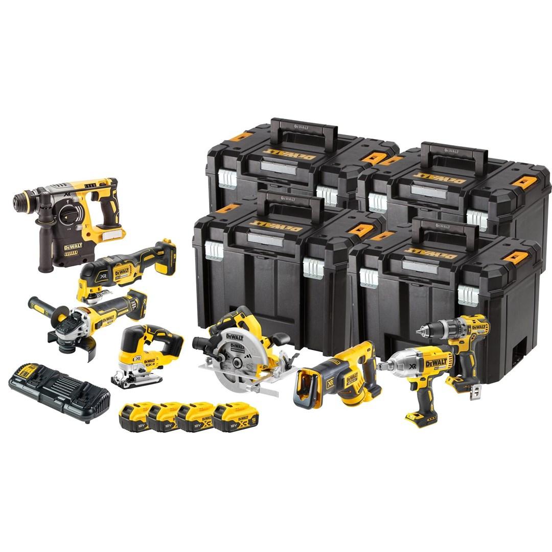 Bore-/skruemaskine sæt DeWALT 18V DCK865P4T – 8 dele, 4×5,0 Ah, 4×TSTAK
