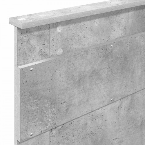 Sengestel med opbevaring 75 x 190 cm - beton grå og sølv