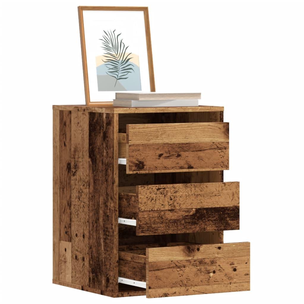 Kommode til hjørne 40x41x58 cm konstrueret træ antikt træ billede