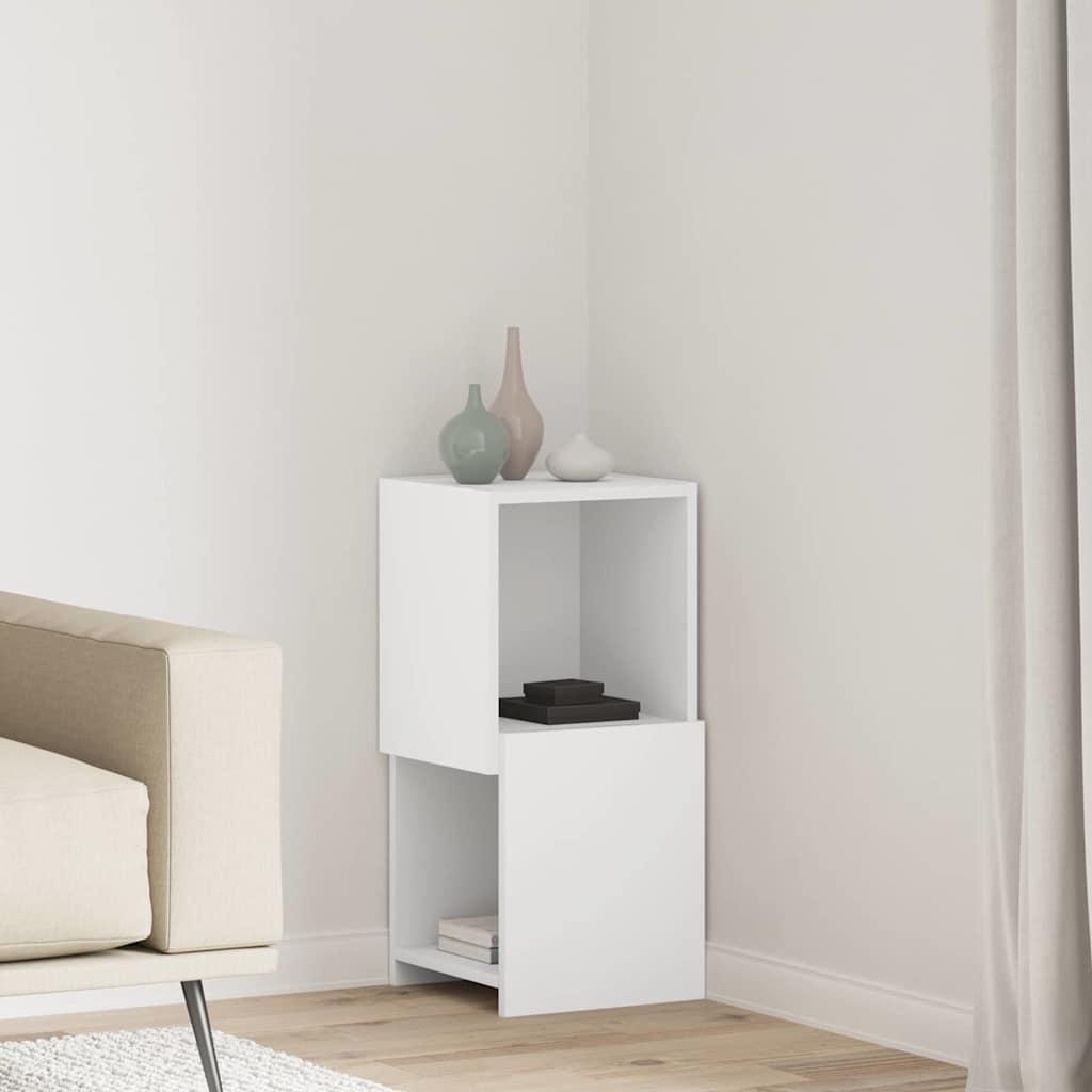 Hjørneskab Hvid 30,5x30x65cm Konstrueret træ billede