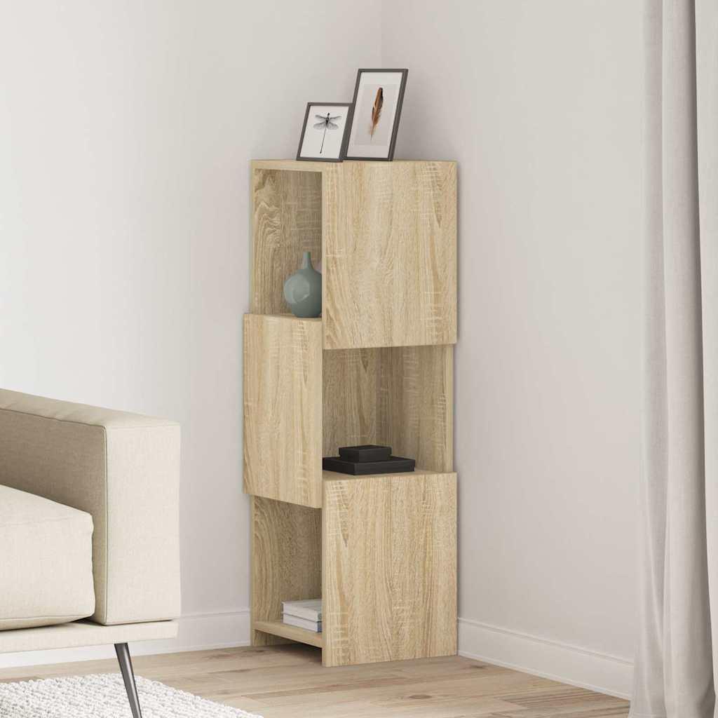 Hjørneskab Hvid 30,5x30x95cm Konstrueret træ billede