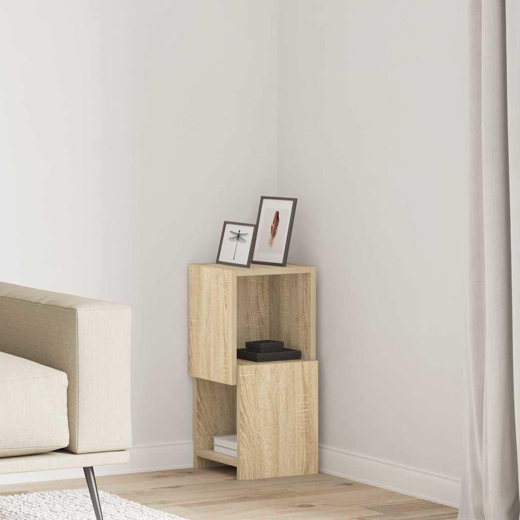 Hjørneskab Hvid 25,5x25x55cm Konstrueret træ billede