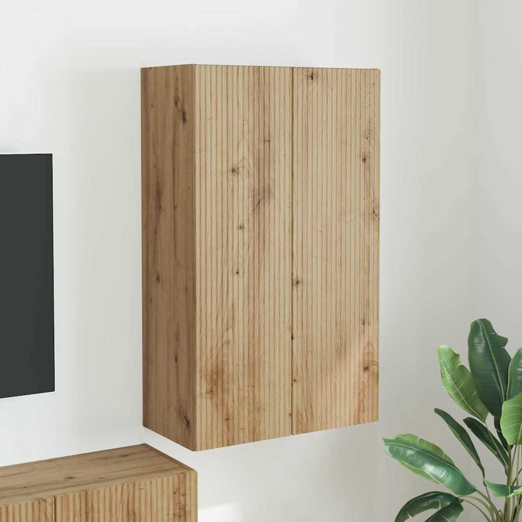 TV vægskab Artisan Egetræ 59,5 x 31 x 100 cm Konstrueret træ billede