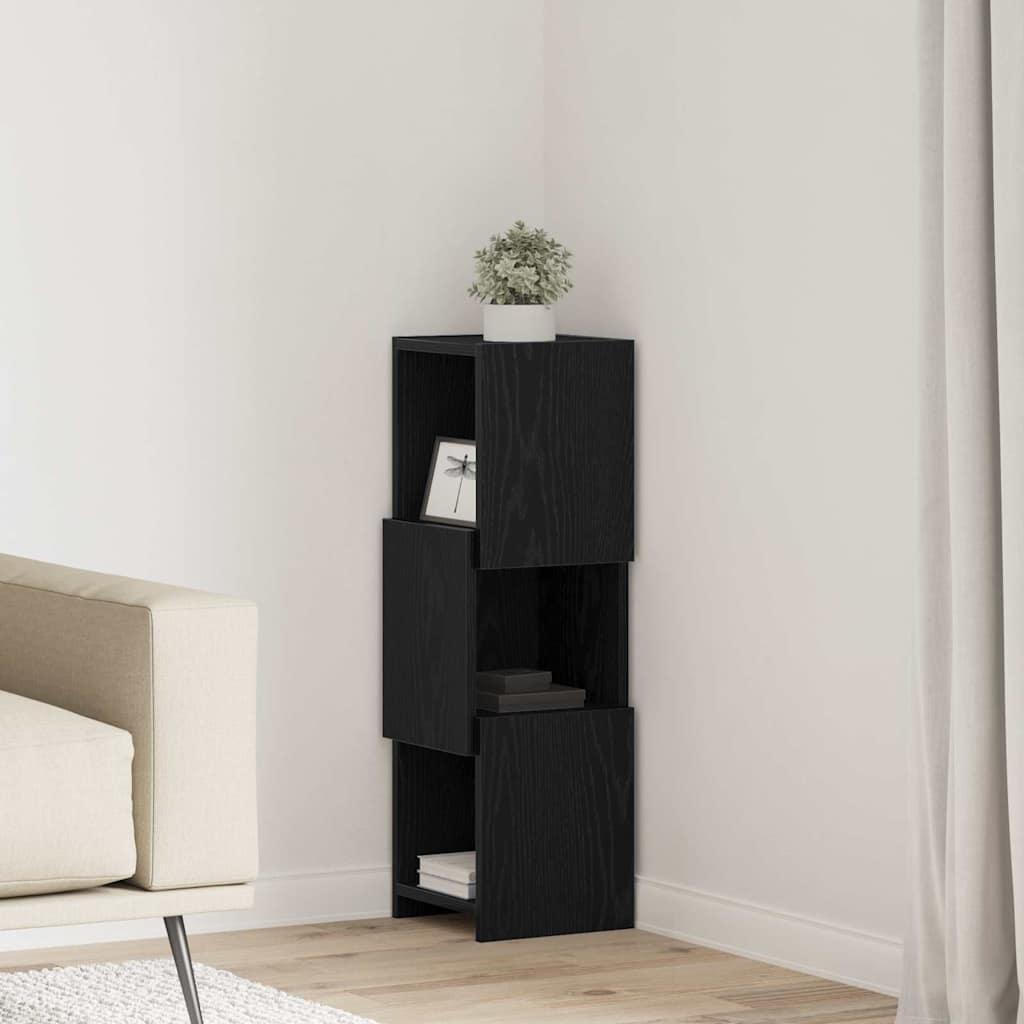 Hjørneskab Hvid 25,5x25x80cm Konstrueret træ billede
