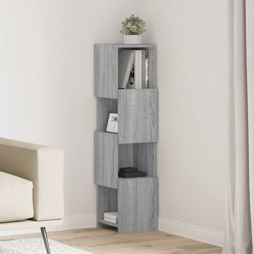 Hjørneskab Hvid 25,5x25x102cm Konstrueret træ billede