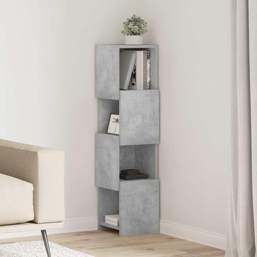 Hjørneskab Hvid 25,5x25x102cm Konstrueret træ billede