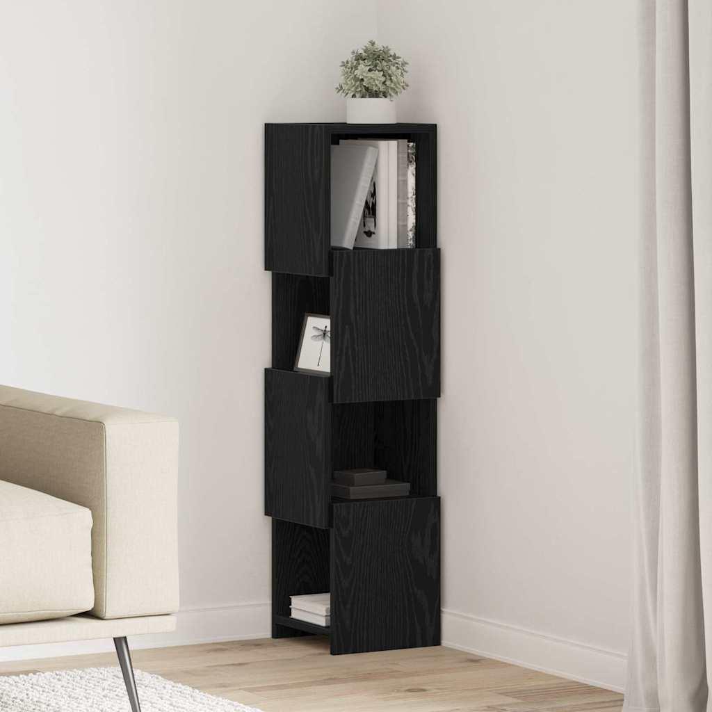 Hjørneskab Hvid 25,5x25x102cm Konstrueret træ billede
