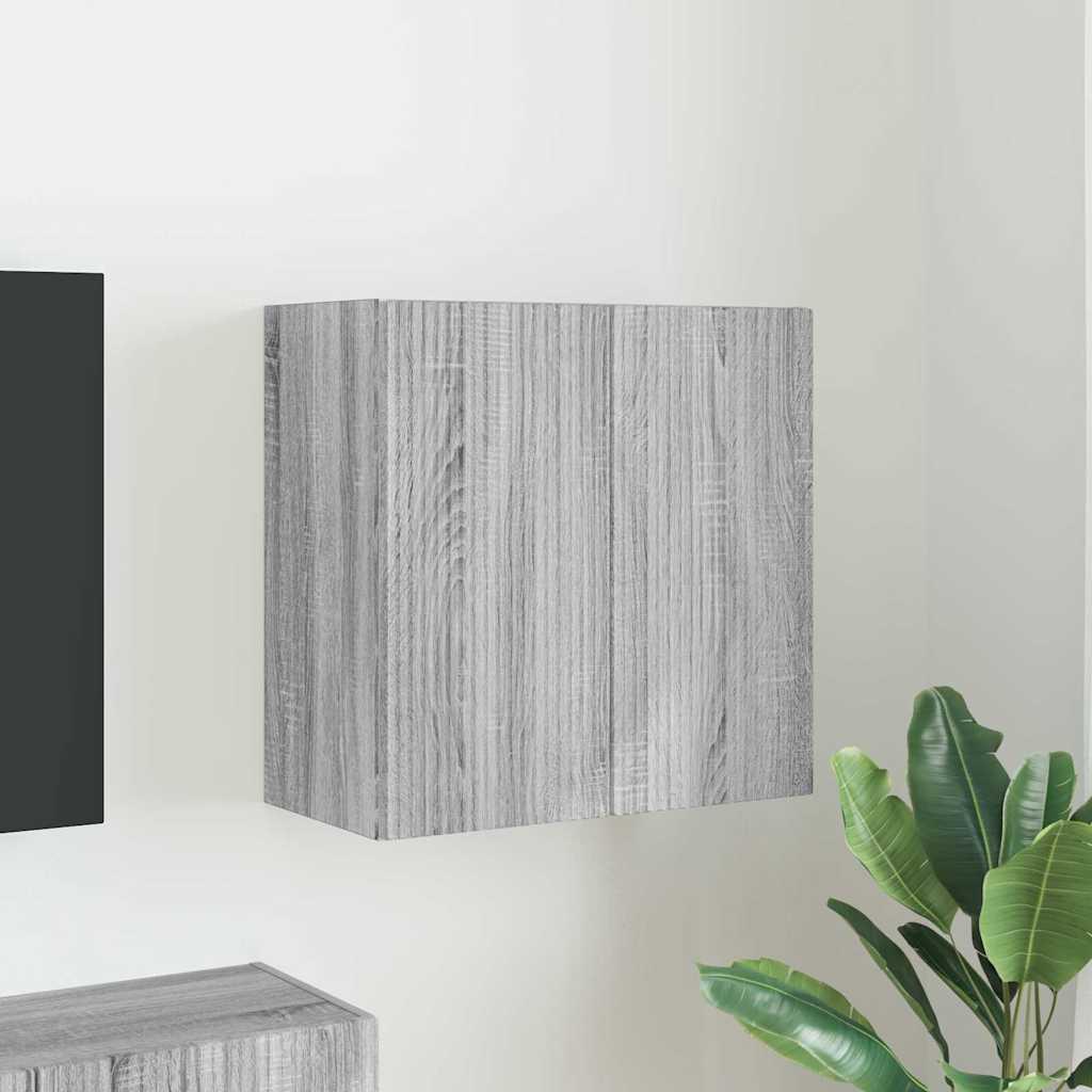 TV vægskab Grå Sonoma 59,5 x 31 x 60 cm Konstrueret træ billede