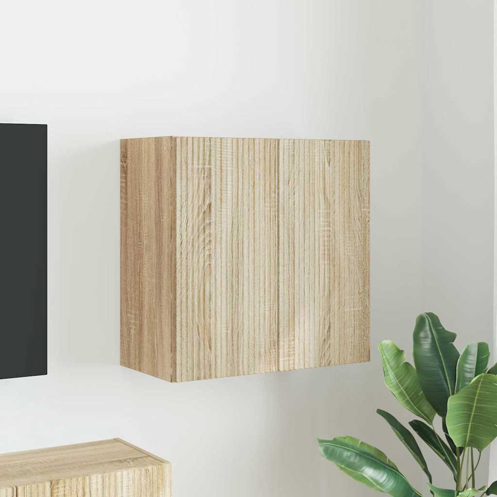 TV vægskab i sonoma eg 59,5 × 31 × 60 cm - konstrueret træ