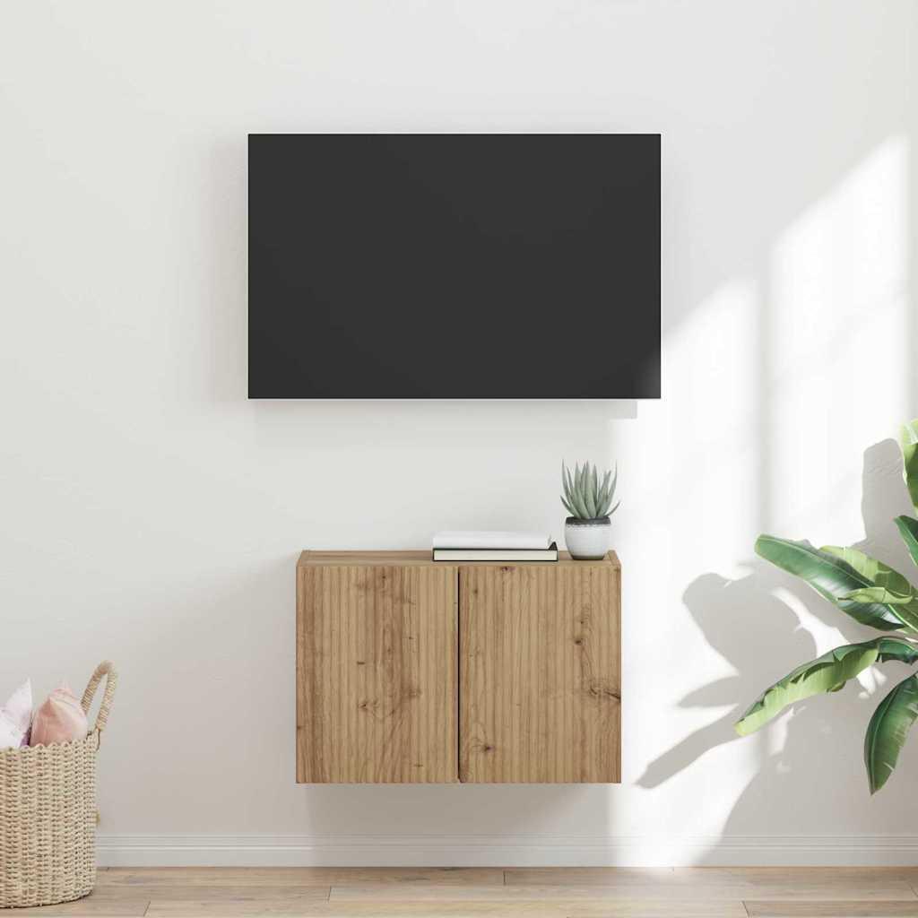TV vægskab Artisan Egetræ 59,5 x 31 x 40 cm Konstrueret træ billede