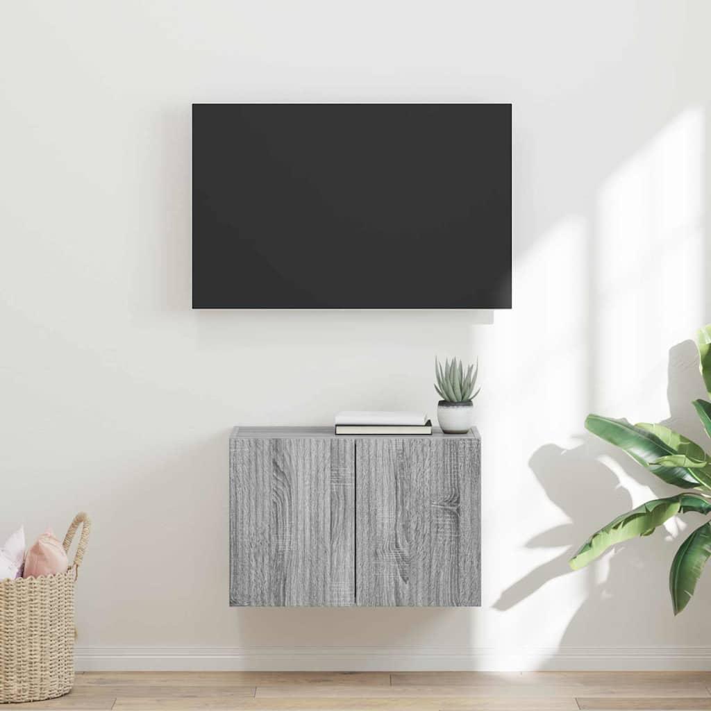 TV vægskab Grå Sonoma 59,5 x 31 x 40 cm Konstrueret træ billede