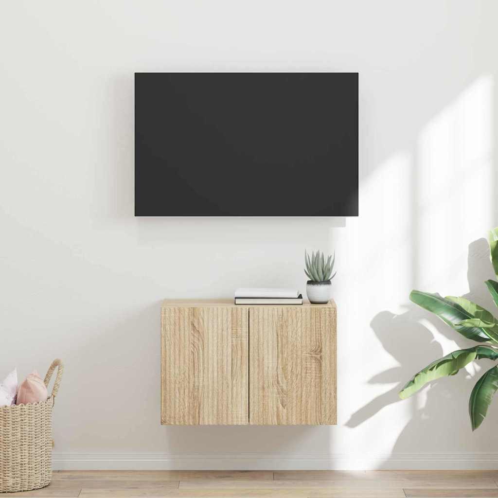 TV vægskab i Sonoma eg - 59,5 × 31 × 40 cm, konstrueret træ