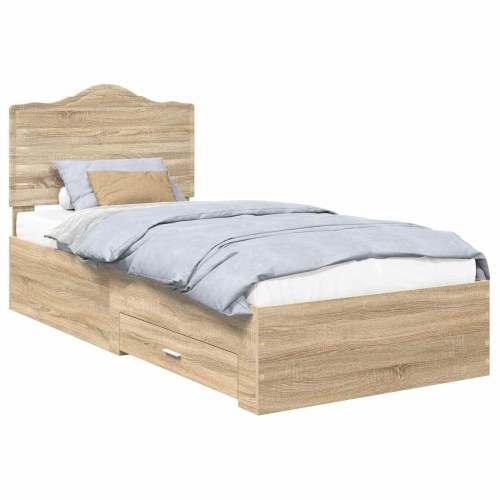 Sengestel med skuffe 70 x 190 cm - sonoma eg