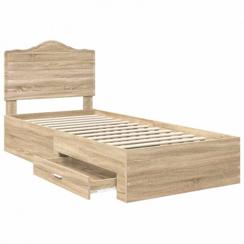 Sengestel med skuffe 70 x 190 cm - sonoma eg