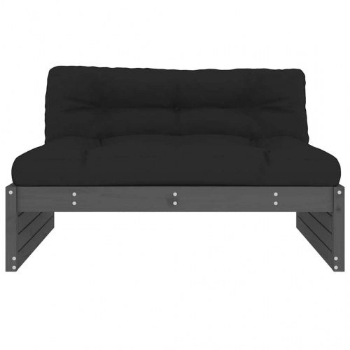 Midtermodul til sofa 120x80 cm massivt fyrretræ grå
