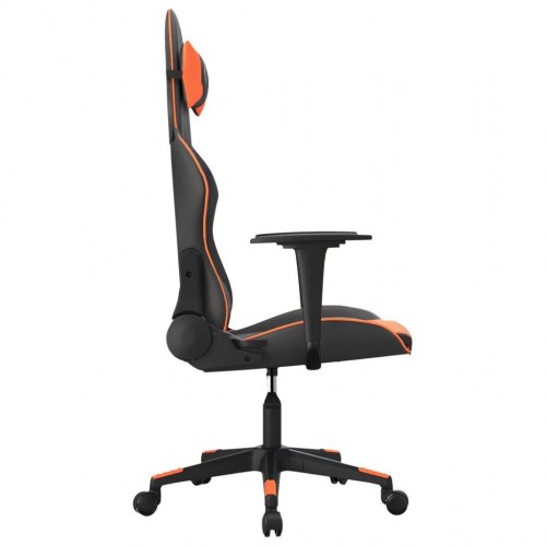 Gamingstol med massagefunktion i kunstlæder - sort og orange
