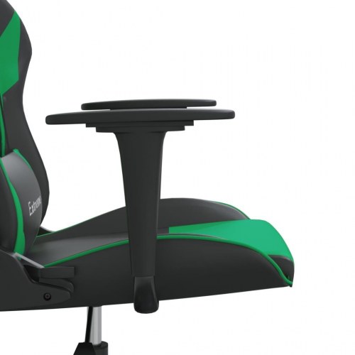 Gamingstol med massagefunktion - sort og grøn