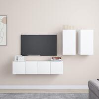 Tv-skabe 4 dele spånplade hvid