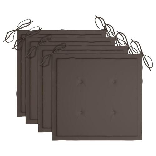Foldbare havestole 4 stk. med hynder massivt akacietræ