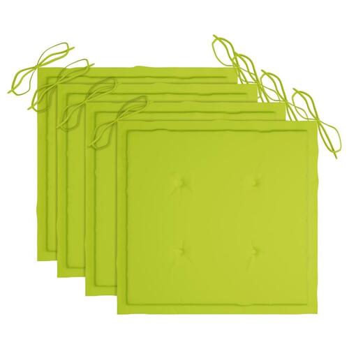 Foldbare havestole 4 stk. med hynder massivt akacietræ