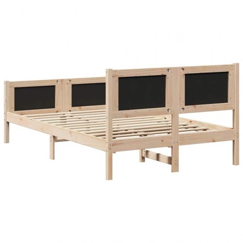 Sengestel med hovedgærde 135 x 190 cm - mørkegrå