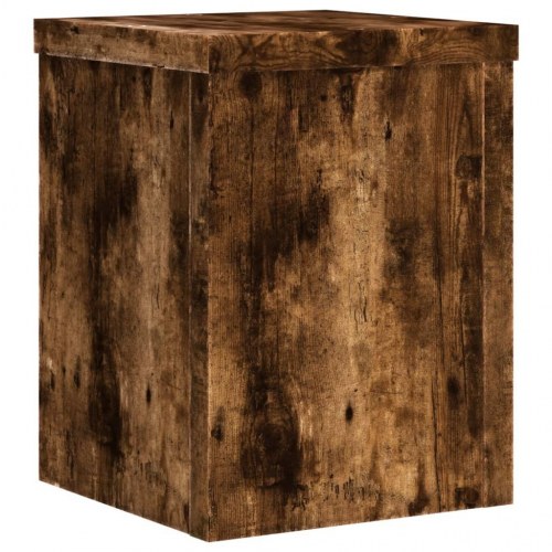 Plantestativer sæt af 2 - 15×15×20 cm i konstrueret træ, røget eg