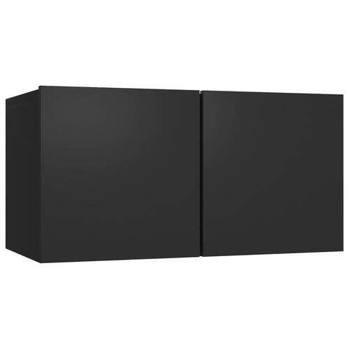 Tv-skabe 8 dele spånplade sort