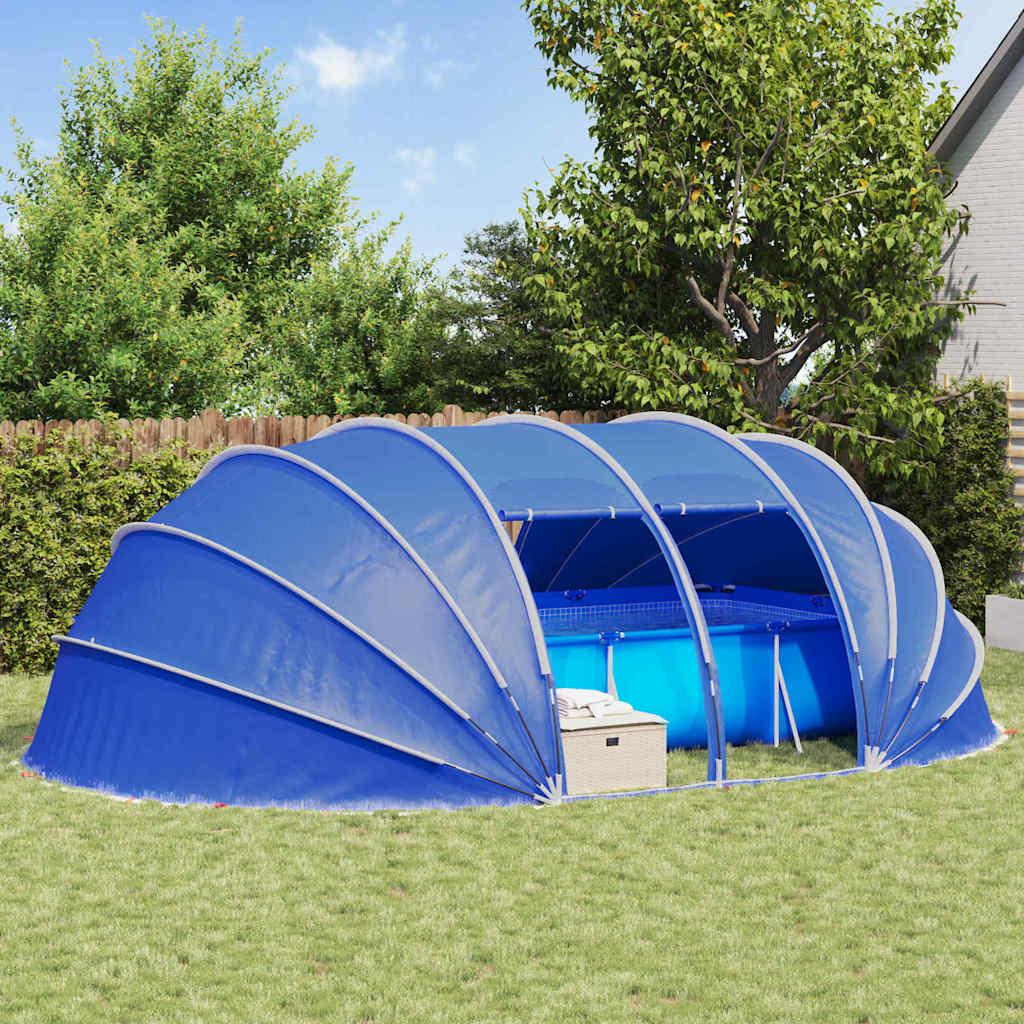 Pooltelt Dome Blå 640 x 432 x 205 cm billede