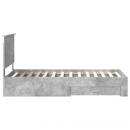 Sengestel med opbevaring 90 x 190 cm - beton grå