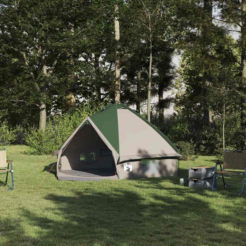 Teepee Telt med tag Grøn og Grå 490 x 410 x 210 cm billede