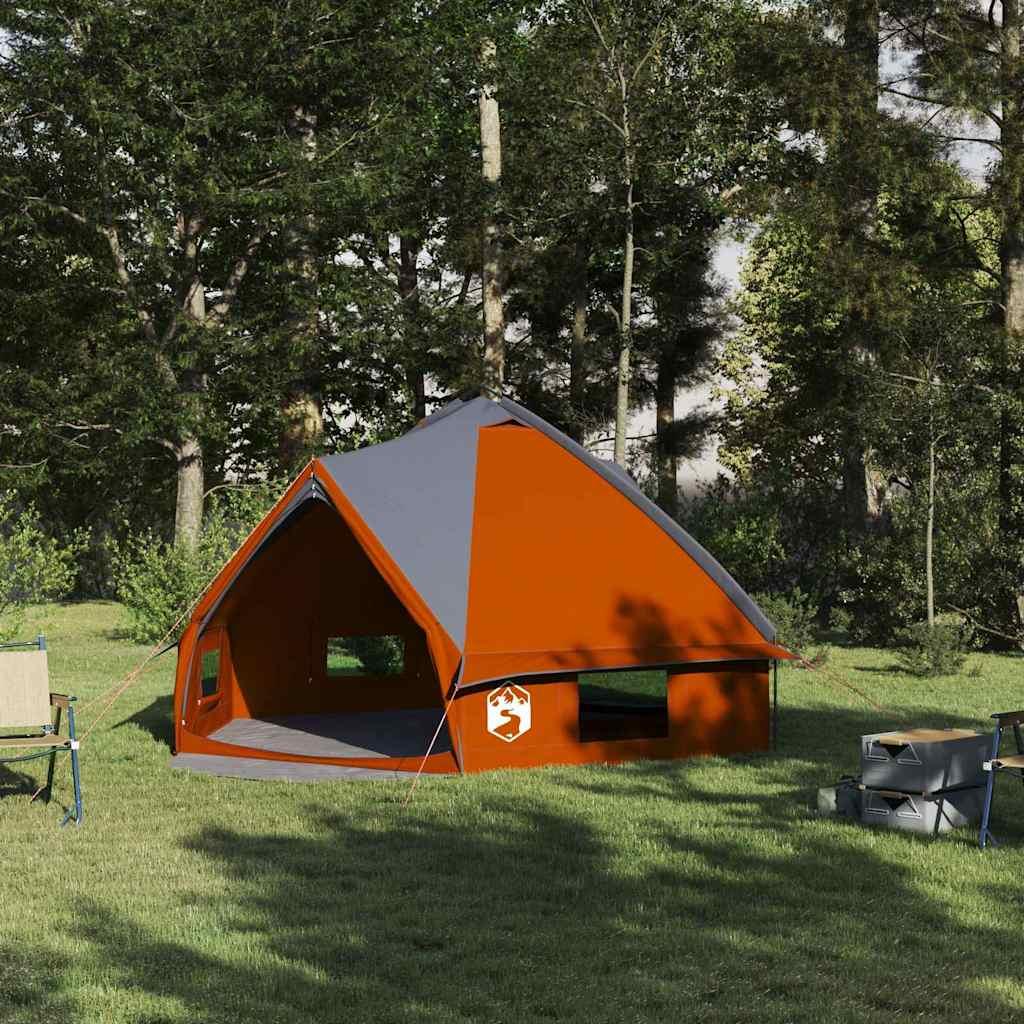Teepee Telt med tag Grå og orange 490 x 410 x 210 cm billede