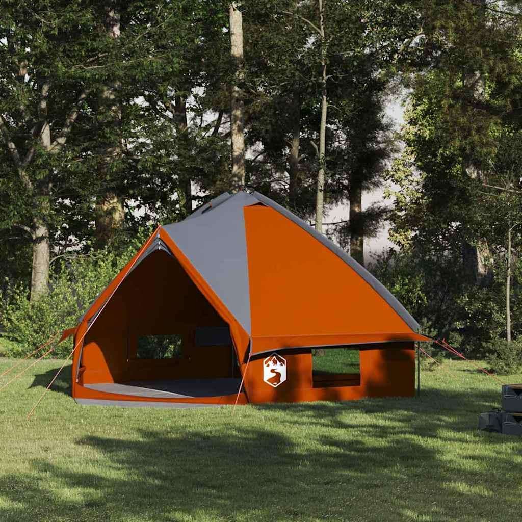 Teepee Telt med tag Grå og orange 490 x 410 x 210 cm billede
