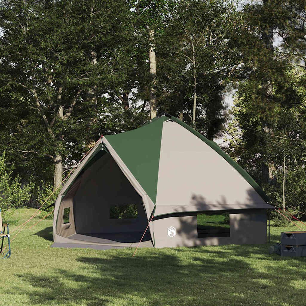 Teepee Telt med tag Grøn og Hvid 490 x 410 x 210 cm billede