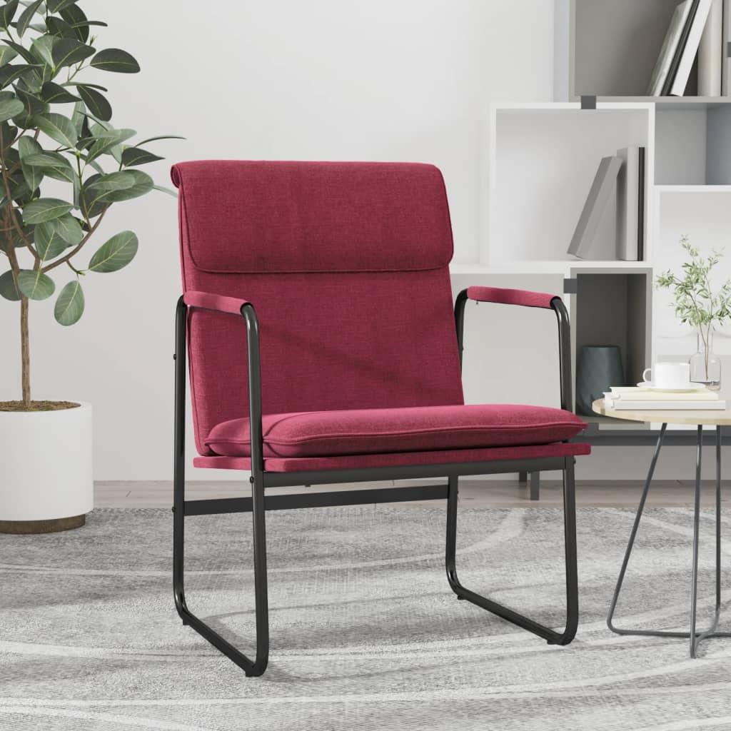 Loungestol 55x64x80 cm stof Vinrød billede
