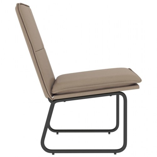 Loungestol i kunstlæder - cappuccinofarvet, 54×75×76 cm