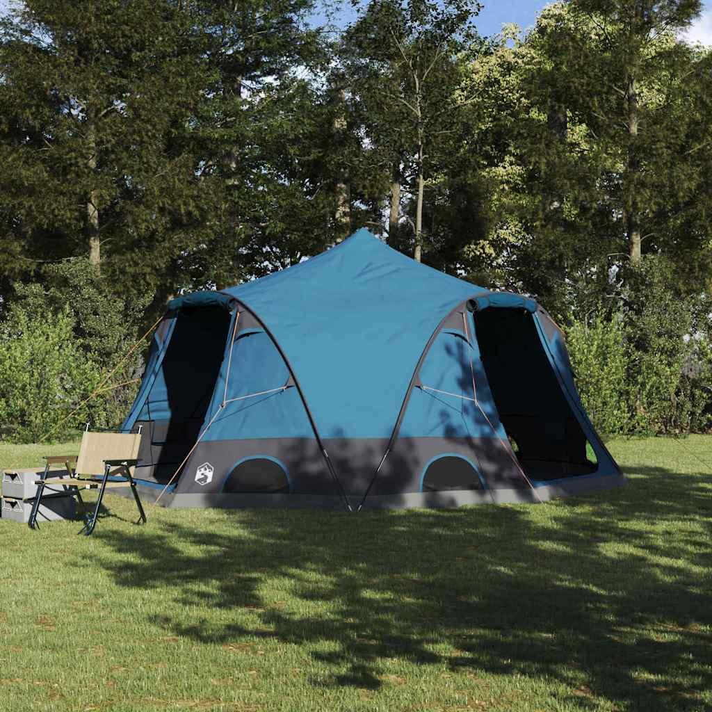 Dome Telt Blå 505 x 450 x 248 cm 185T Polyester med PU Coating billede