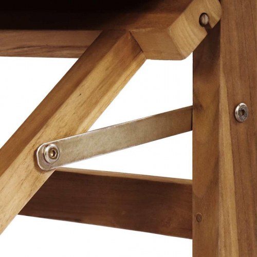 Folding Directors Stol Grå 56 x 54 x 87 cm Massiv Teaktræ