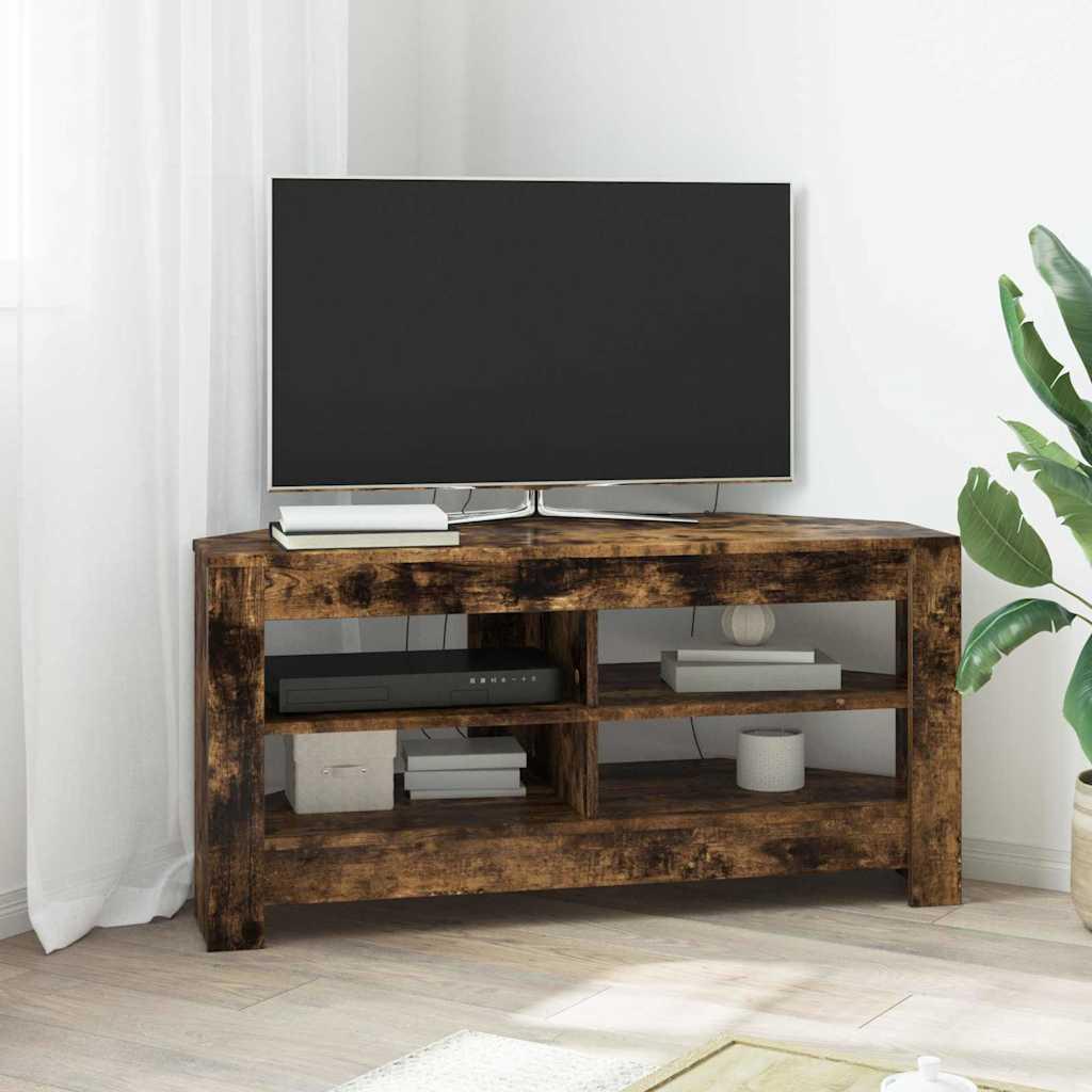 HjørneTVskab Røget eg 102x40,5x45cm Konstrueret træ billede