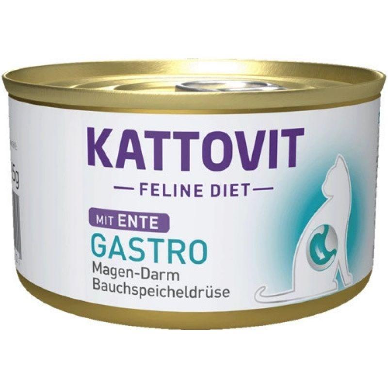 Vådfoder til kat - Kattovit Feline Diet Gastro med and, 85 g billede