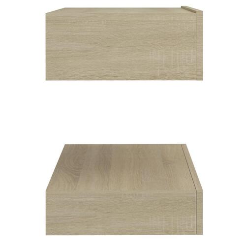 Sengebord 60x35 cm konstrueret træ sonoma-eg