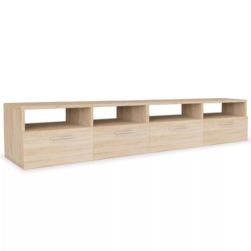 Tv-borde 2 stk. 95x35x36 cm konstrueret træ egetræsfarve