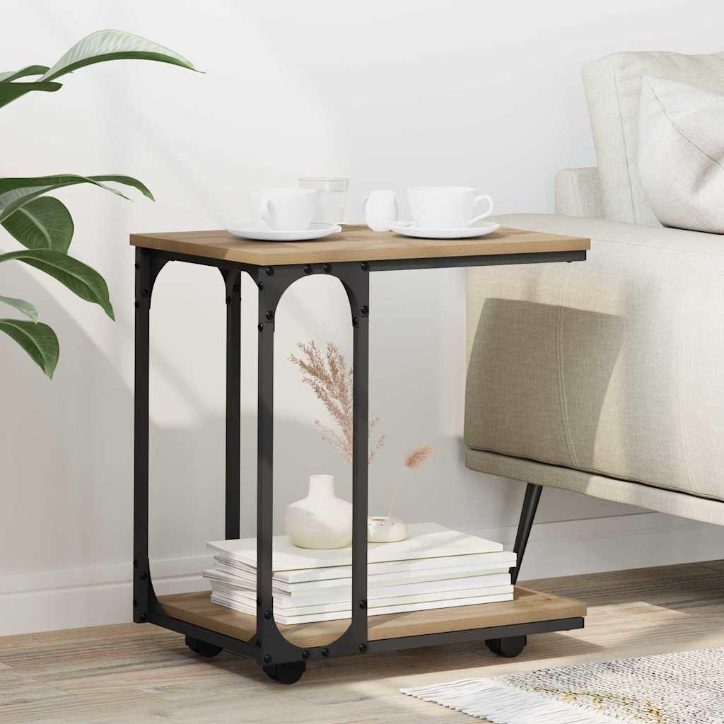 Sidebord Artisan Egetræ 50 x 35 x 55.5 cm Konstrueret træ billede