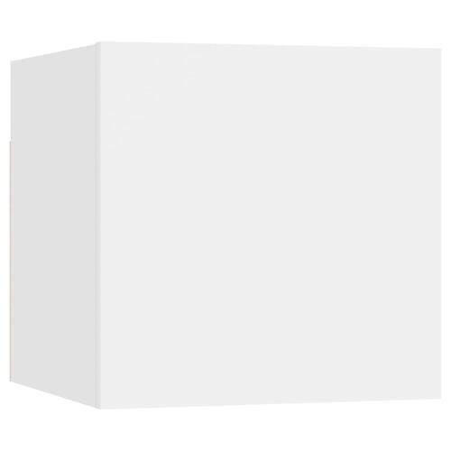 Sengeskabe 2 stk. 30,5x30x30 cm hvid
