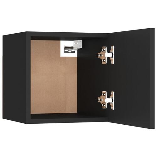 Sengeskab 30,5x30x30 cm spånplade sort