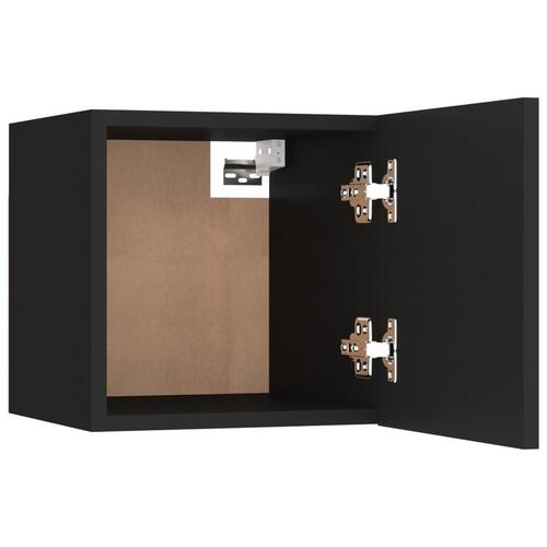 Sengeskabe 2 stk. 30,5x30x30 cm spånplade sort