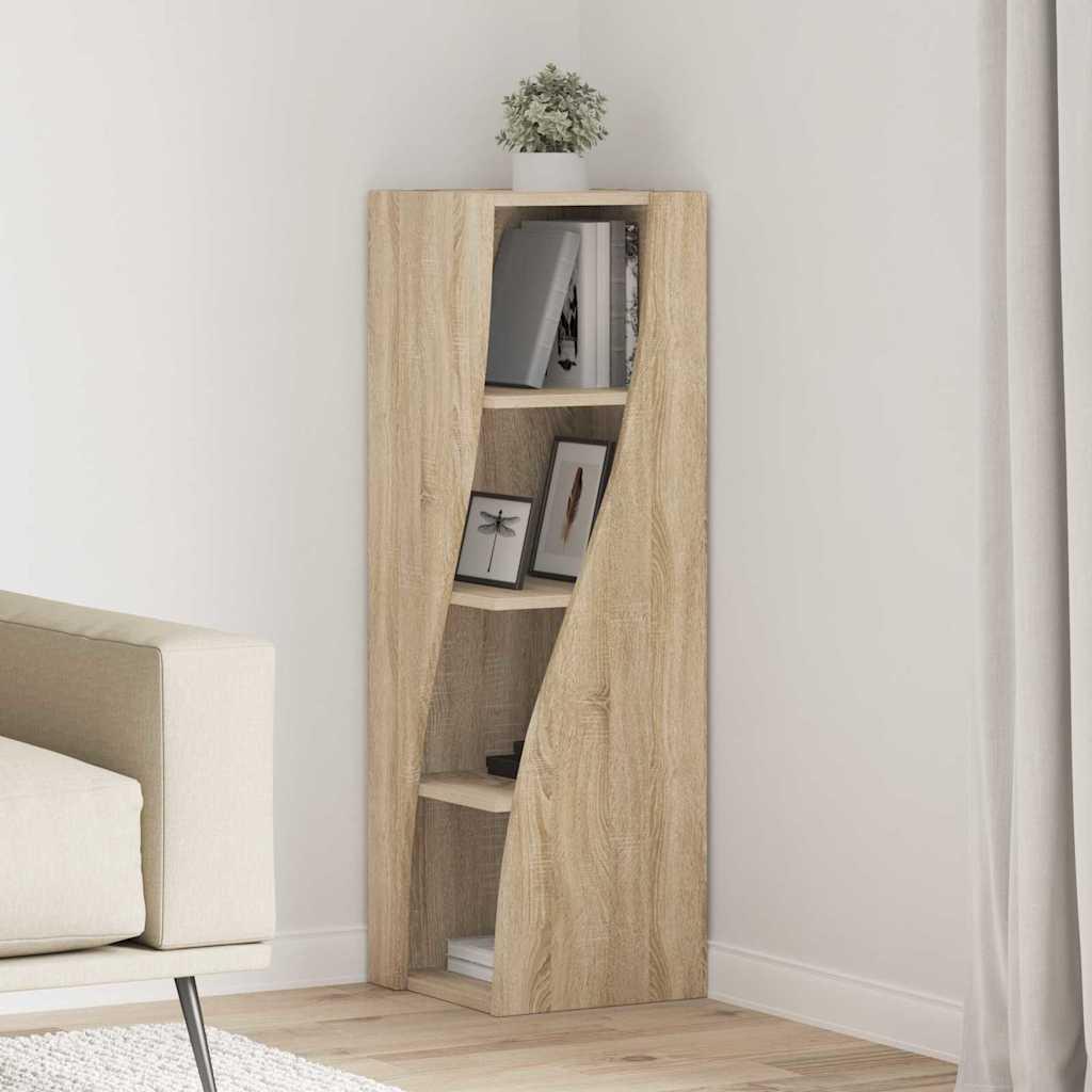 Hjørneskab Hvid 32x32x102cm Konstrueret træ