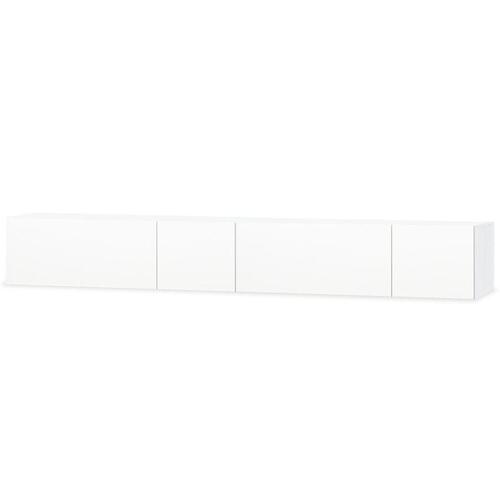 Tv-borde 2 stk. 120x40x34 cm konstrueret træ hvid højglans