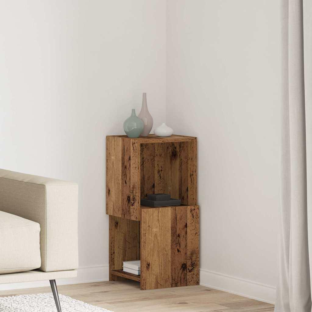 Hjørneskab Hvid 30,5x30x65cm Konstrueret træ billede