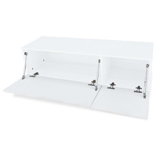 Tv-borde 2 stk. 120x40x34 cm konstrueret træ hvid højglans