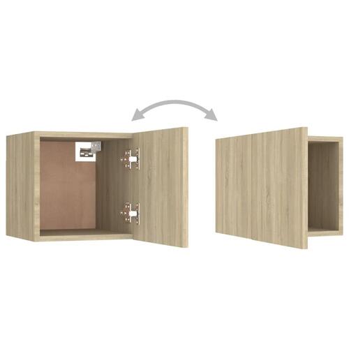 Sengeskab 30,5x30x30 cm spånplade sonoma-eg